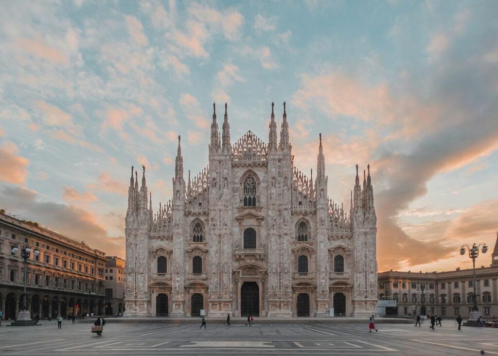 Milan Duomo at golden hour